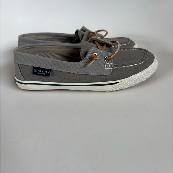 Sperry women’s size 6 topsider grey boat shoe sneaker memory foam - Picture 1 of 6